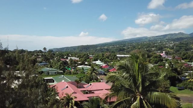 Taha and Bora Bora aerial view panorama landscape French Polynesia Tahiti