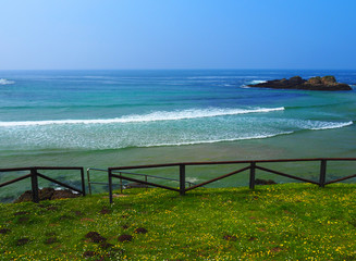 Landscape of the beach in Tapia de Casariego - Asturias, Spain