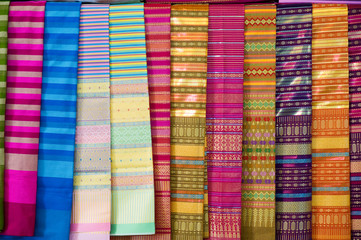 Many silk lined in colorful. Each of them has a beautiful and individual meaning in each color.