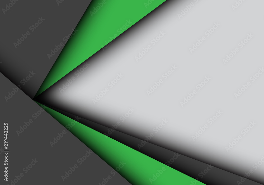 Poster abstract green black arrow overlap on gray blank space design modern futuristic background vector il