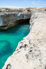 Jurassic Coast line with Turquoise Sea on a Bright Sunny Day