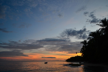 colorful sunrise on the beach