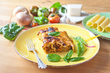 Cannelloni mit Mangold Ricotta Fülle