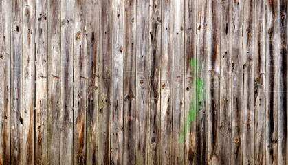 Texture of an old wooden wall. Background. Gray boards