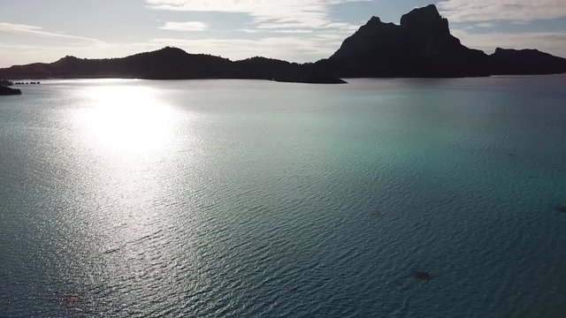 Taha and Bora Bora aerial view panorama landscape French Polynesia tahiti