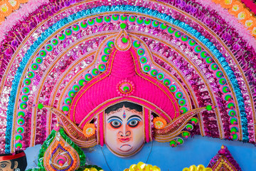 Obraz premium Chhau or Chhou masks on diaplay for sale