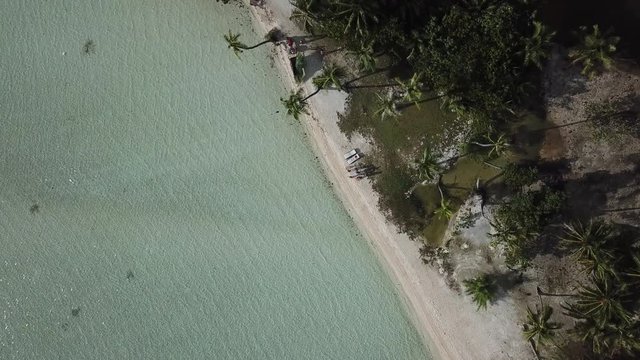 Taha and Bora Bora aerial view panorama landscape French Polynesia