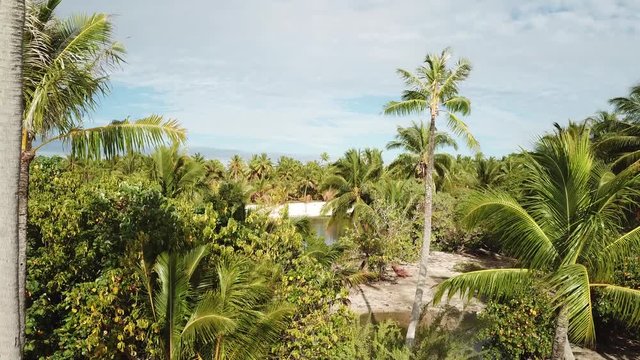 Taha and Bora Bora aerial view panorama landscape French Polynesia