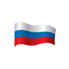 Russia flag, vector illustration