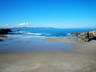 Landscape of As Illas beach in Ribadeo, Lugo - Galicia, Spain