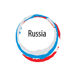 Russia flag, vector illustration