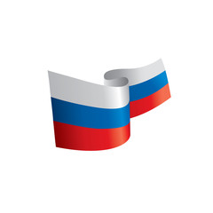 Russia flag, vector illustration