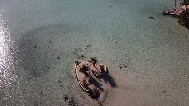 Taha and Bora Bora aerial view panorama landscape French Polynesia