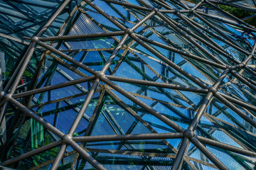 steel construction roof of dome