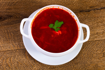 Russian cabbage soup - Borsht