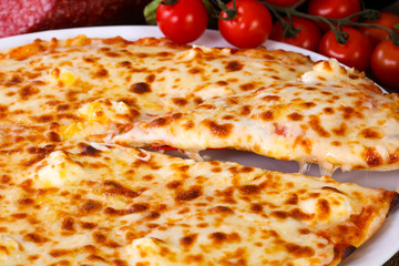 Four cheese pizza