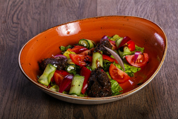Salad with liver