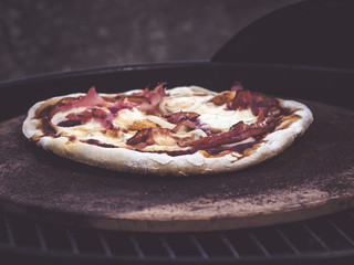 grilling pizzas