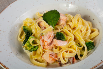 Pasta with salmon