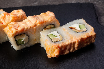 Japanese roll with salmon