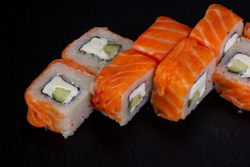 Japanese roll with salmon