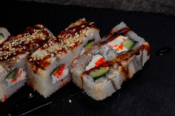 Japanese roll with eel