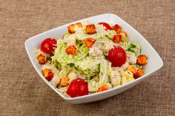 Caesar salad with chicken