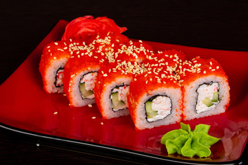 Japanese roll with crab
