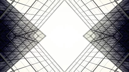 abstrakte architektur der geometrie am glasfenster - zukünftiger hintergrundstil. © sema_srinouljan