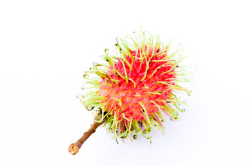 Rambutan fruit on white background