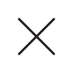 Close vector icon, delete symbol. Simple illustration, flat design for website or mobile app