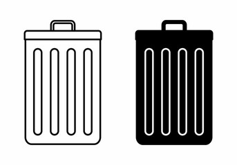 Trash cans illustration