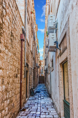 Narrow Alley Through Old Dubrovnik