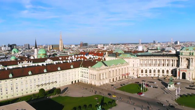 Vienna Aerial Hofburg heldenplatz Austrian National Library