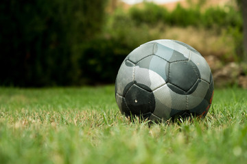 Soccer ball on the lawn