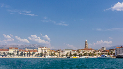 Fototapeta na wymiar Port of Split, Croatia Viewed from the Sea