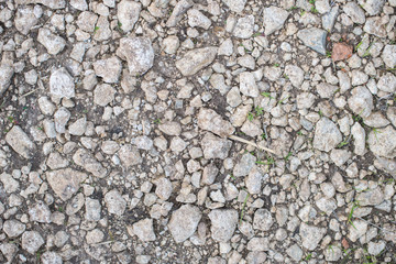 Background stones, gravel texture, road background of a country road.