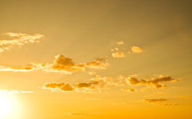 Sunset sky in summer