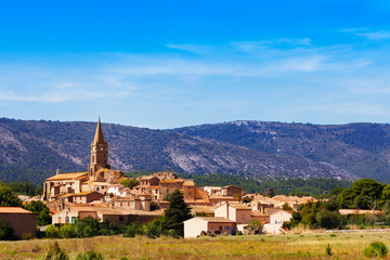 Capendu village view in Aude, southern France