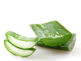 Aloe Vera On White Background.