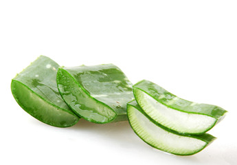 Aloe Vera On White Background.