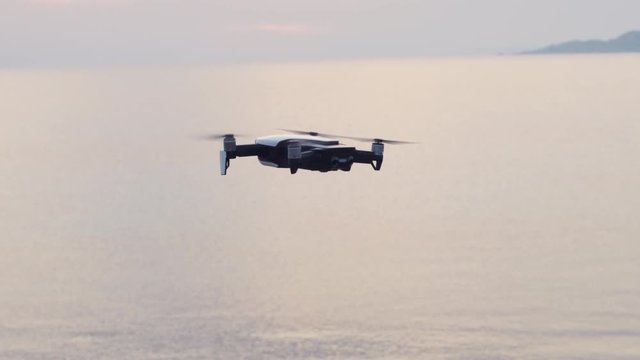 Drone New Generation with High resolution Camera Flying on the Sea 1 