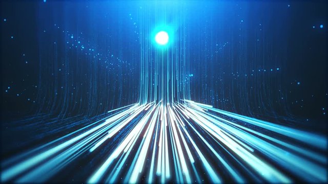 Digital Information Flow from Heaven Background