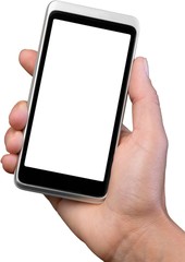 Holding a touchscreen smart phone