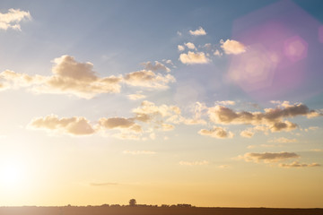 Sunset sky in summer