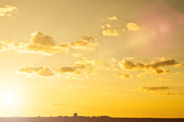 Sunset sky in summer