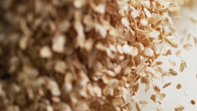 Throwing dried oats. Shot with high speed camera, phantom flex 4K. Slow Motion.