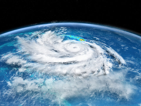 Hurricane from orbit