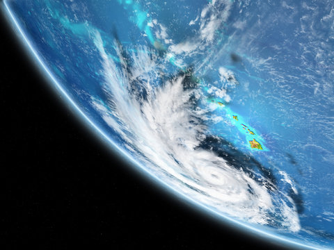 Hurricane Lane from orbit