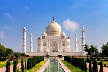 Tableaux ronds sur aluminium brossé Monument Taj Mahal Agra